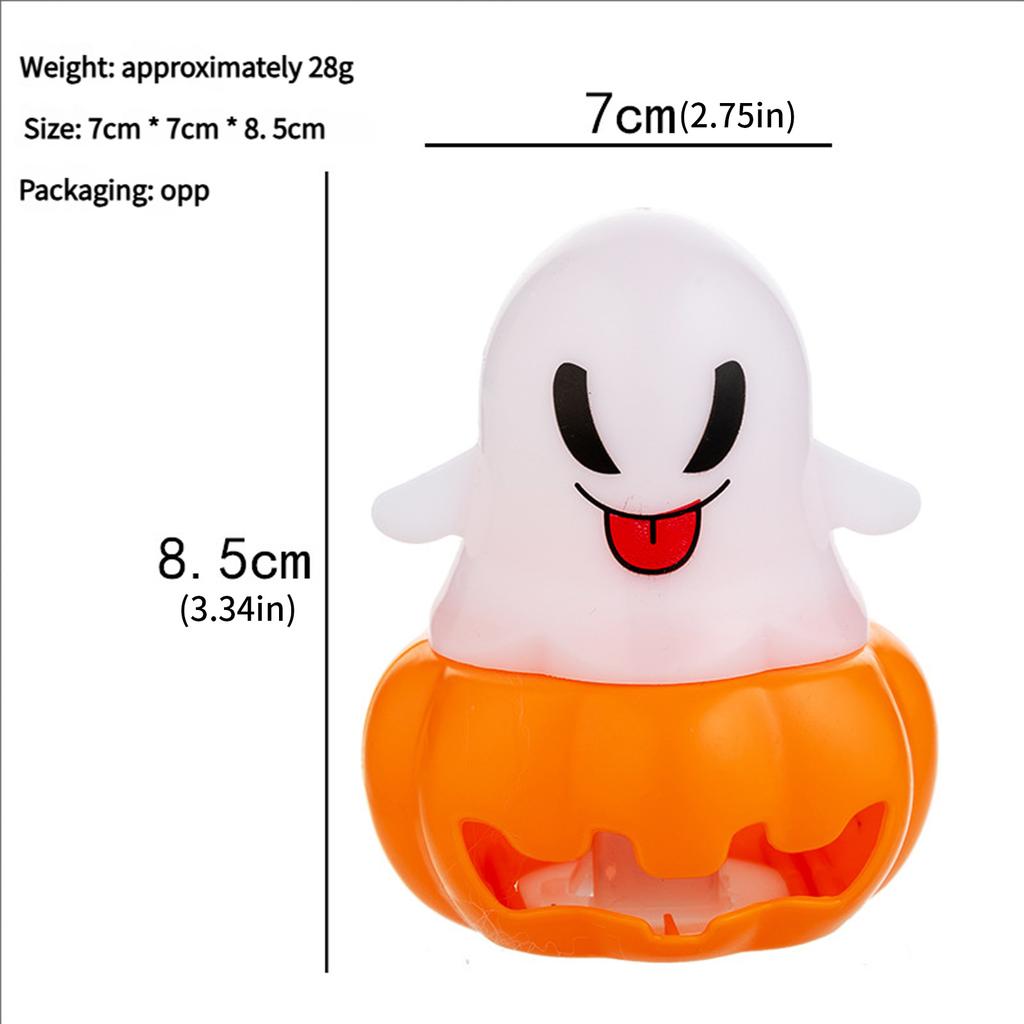 Halloween Ghostly LED Light Glowing Pumpkins with Flameless Candle Decorative Night Lamp For Party Home Decoration
