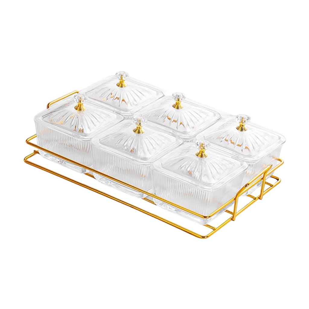 Divided Snack Serving Bowls Fruit Snacks Serving Platter Creative Food Storage Box,Dried Fruit Tray for Candy Cookies Snacks