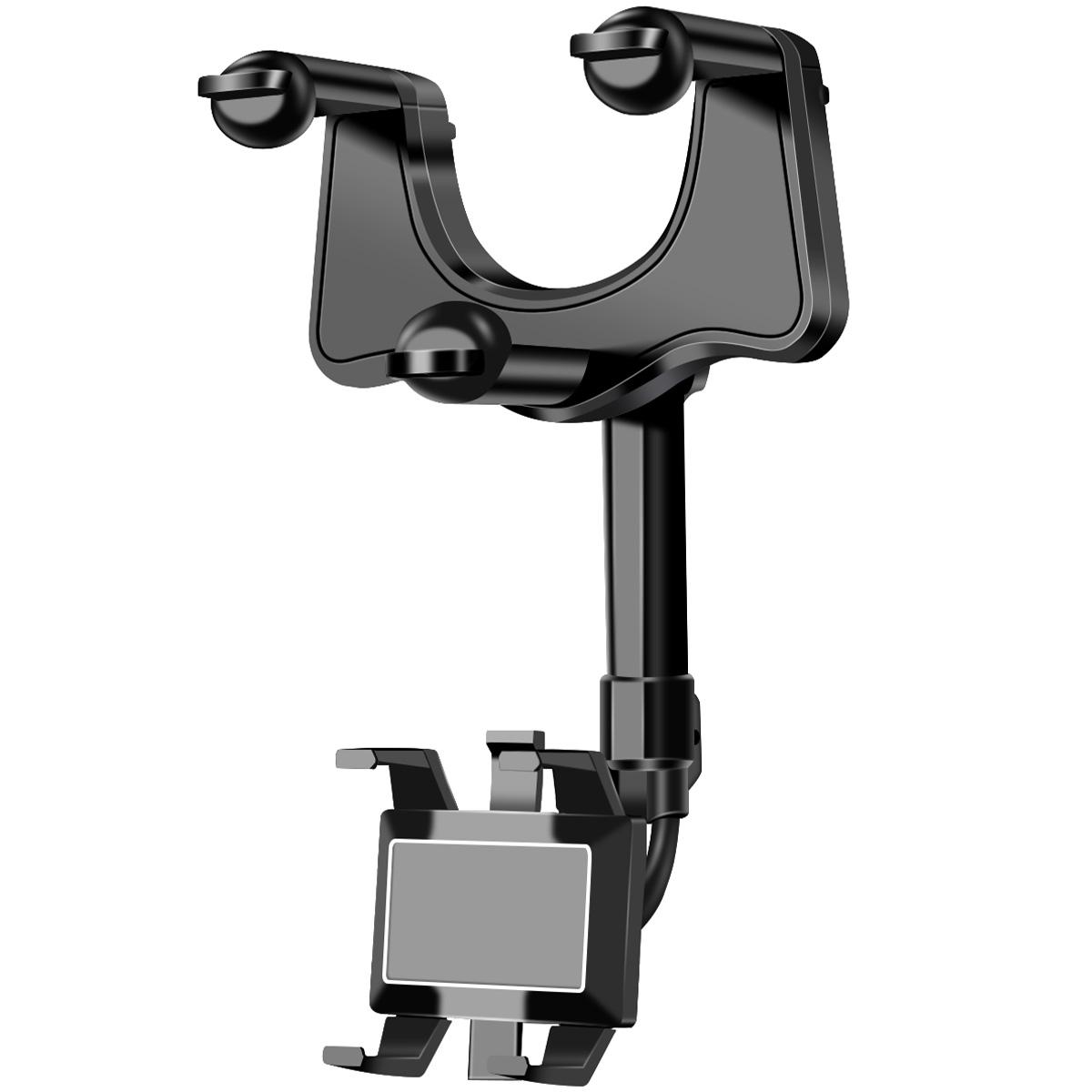 

Автомобильный держатель для сотового телефона, вращающийся на 360°, универсальный выдвижной держатель для GPS-телефона, регулируемый кронштейн для зеркала заднего вида