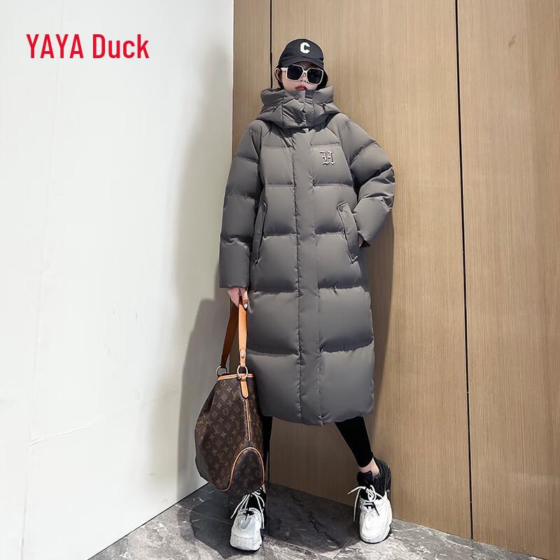 Yaya Damen Midilange Daunenjacke mit Kapuze