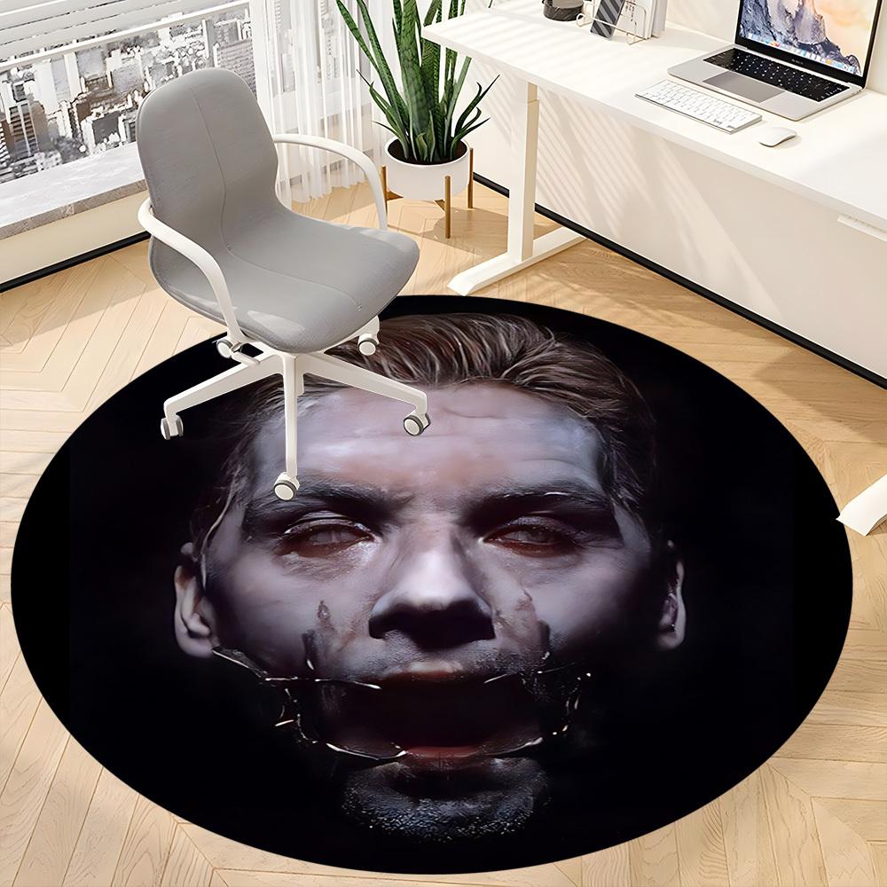 1pc Rammstein Carpet, Round Non-Slip Durable Large Size Office Carpet, Suitable for Office,yy250908052