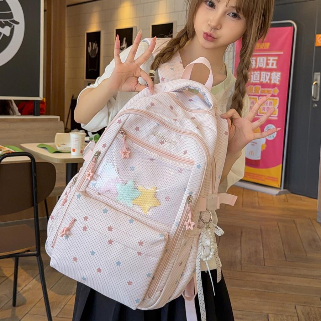 Schoolbag schoolbag for female junior high school students Korean version ins style college students simple primary school backpack large capacity