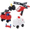 Gakken New Block Rescue Set 59 Pieces with Play Sheet for Ages 2 and Up Educational Toy