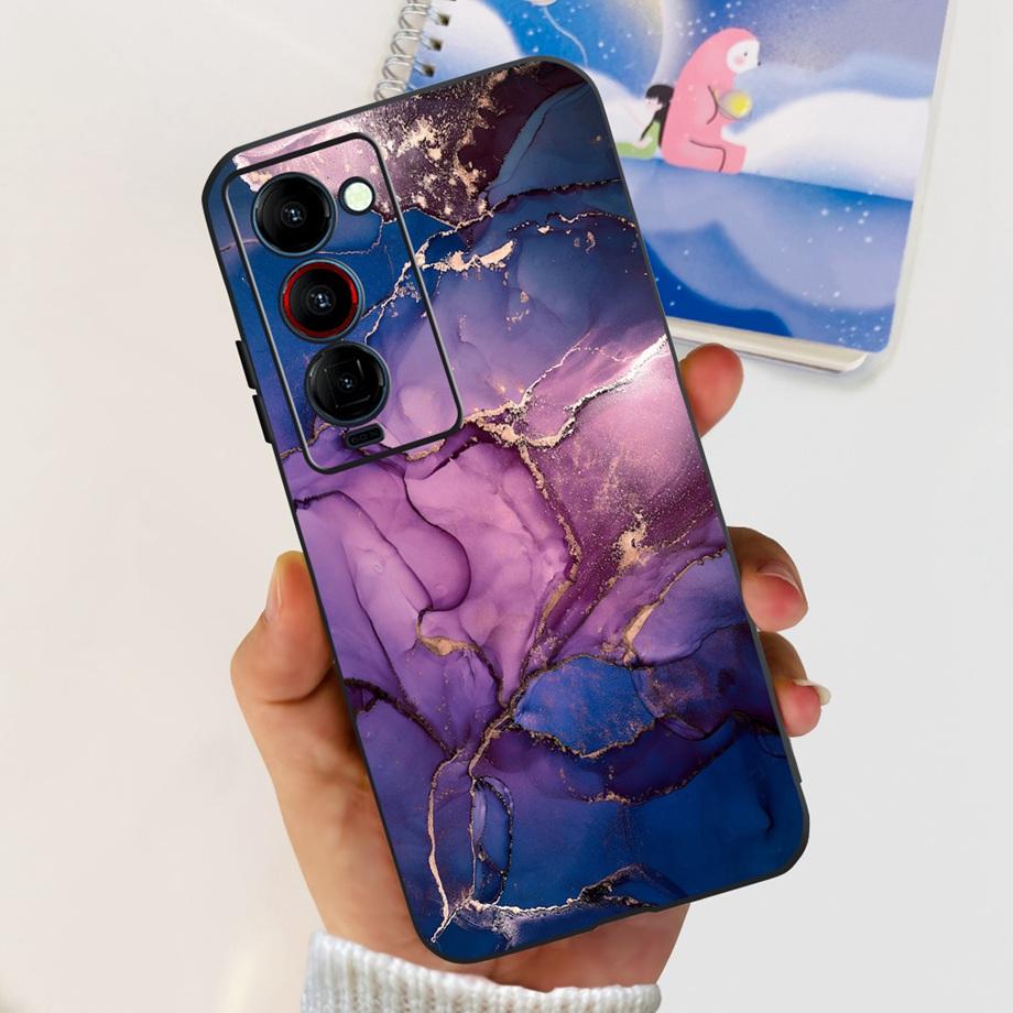 For Tecno Camon 18 P 18 Premier Camon18 Phone Case Capa Soft Liquid Silicone Bumper Etui Animals Flower Printed Funda Camon18