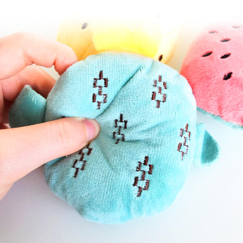 Raschelndes Fruchtspielzeug Welpenpuppe Zahnungs Kuh