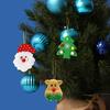 New Christmas Ornament Set Cartoon Plush Christmas Ornaments Reindeer/Snowman/Christmas Tree/Santa Claus/Five-pointed Star Designs