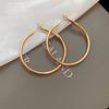 Silver Needle Metal Earrings, Fashionable and Simple, Versatile Temperament Earrings, Earrings, Pendants, Niche Design Earrings.