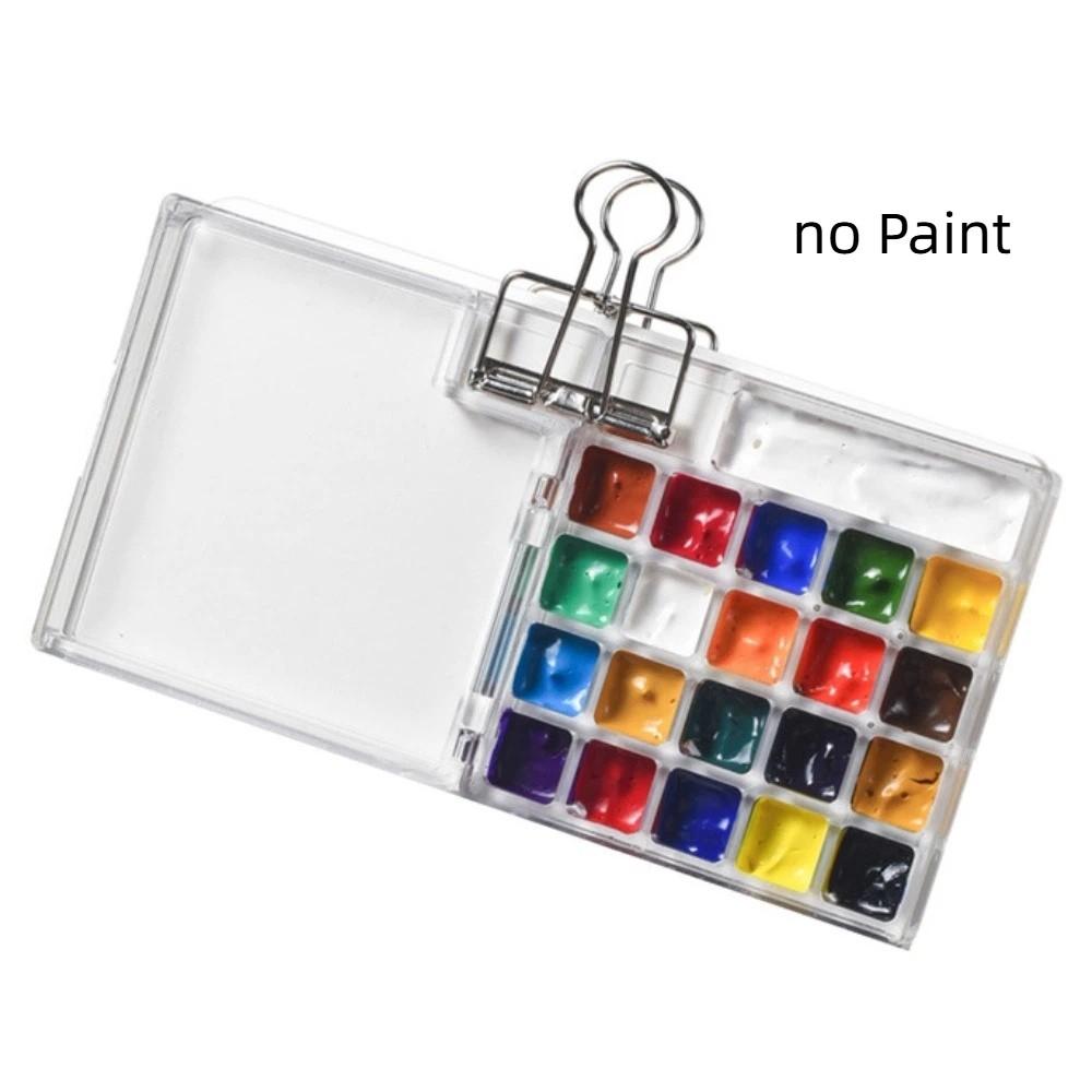 10/21 Grid Watercolor Paint Palette Mini Travel Painting Tray DIY Empty Paint Box  Artist