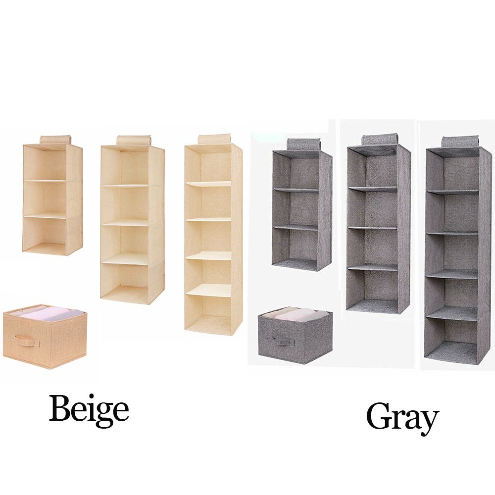 Closet Container Drawer Cotton Wardrobe Storage Bags Hanging Storage Pouch Clothes Organizer