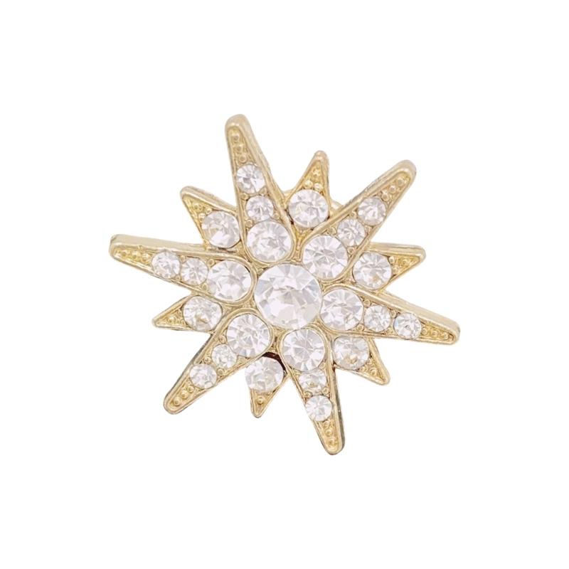 Блестящая Металлическая Брошь Современный Минималистичный Дизайн Многофункциональный Модный Аксессуар Надежная Застежка Для Официальных Мероприятий