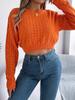 Autumn Winter Sexy Low Back Button Hollow Long Sleeve Turtleneck Sweater Women's Clothing