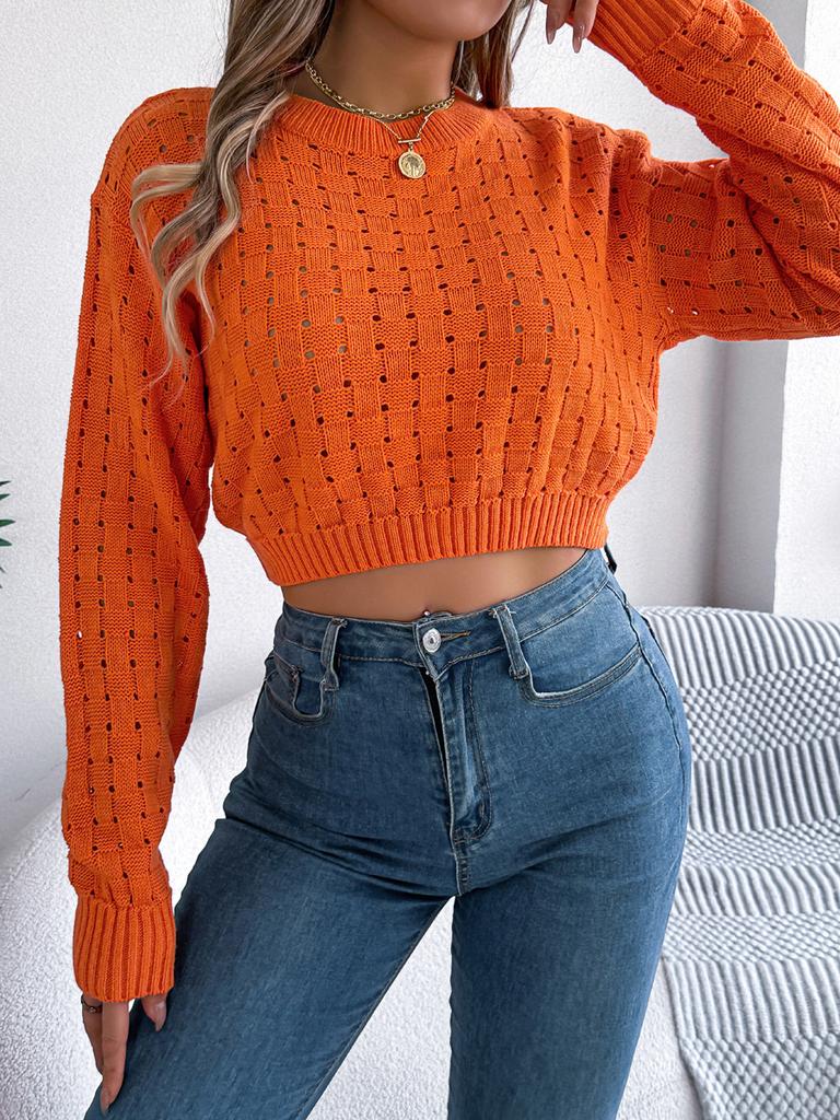Autumn Winter Sexy Low Back Button Hollow Long Sleeve Turtleneck Sweater Women's Clothing