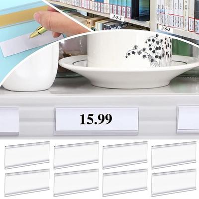 10pcs PVC Material Self-adhesive Shelf Label Transparent Classification Label  Retail Display