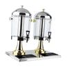 Large Beverage Dispenser with Faucet Stainless Steel Water Jug Transparent Party Drink Container for Events