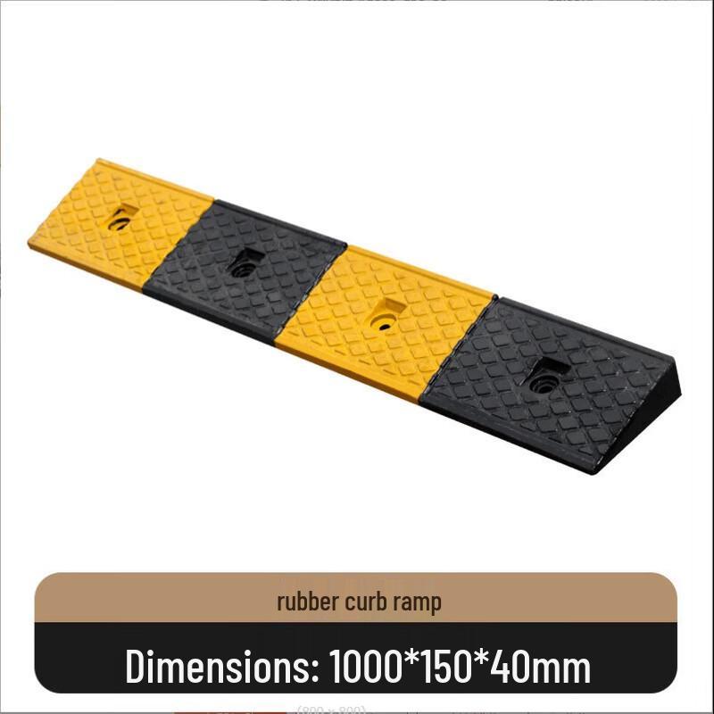 Heavy-Duty Rubber Curb Ramp Universal