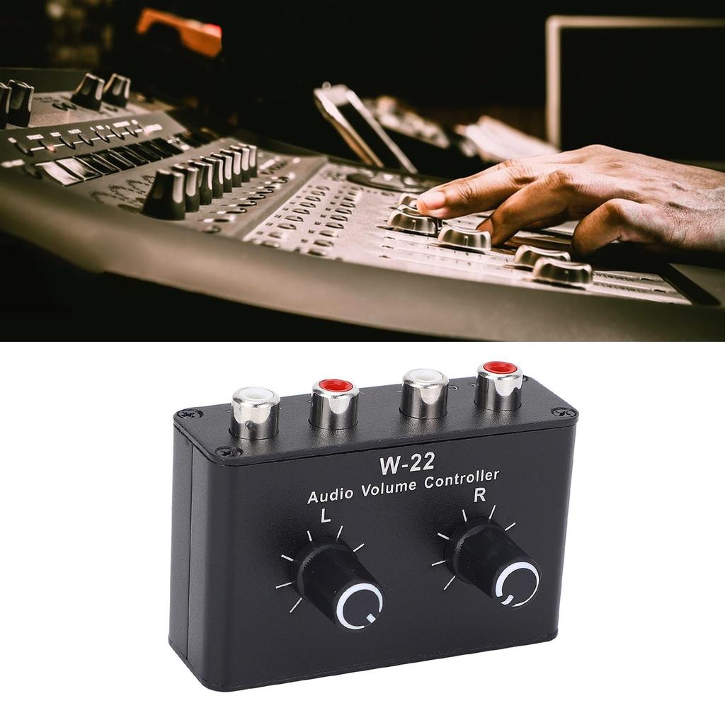 Jectse Volume Control Stereo Channel Balance Lossless Sound Selector Aluminum Alloy Sound Signal Control Knob for CD Player 3.5mm Box, Adjuster,