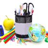 6 Pieces Retractable Shuttle Pens 4 Neon Color in One Ballpoint Pen with Buckle Clip on Top Multi-Color Carabiner Keychain for Office School Supplies