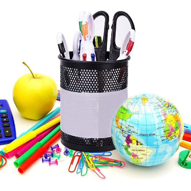 6 Pieces Retractable Shuttle Pens 4 Neon Color in One Ballpoint Pen with Buckle Clip on Top Multi-Color Carabiner Keychain for Office School Supplies