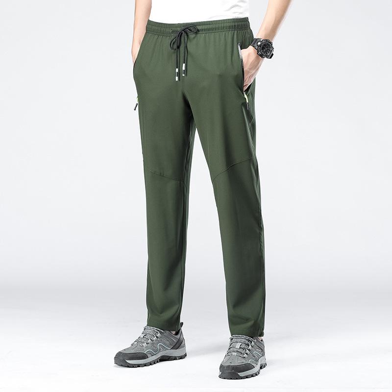 Sommer Herren Casual Elastische Taille Jogging Herrenhose Outdoor Sport Atmungsaktiv Lange Schnelltrocknende Hose