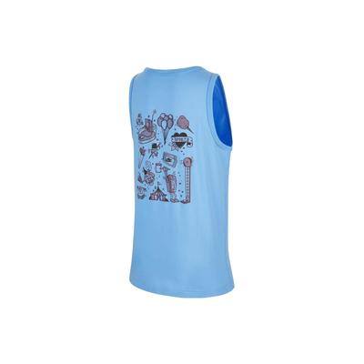 Colete Sem Mangas Gola Redonda Corte Reto Tops Infantis Azul Universitário FD0542-412