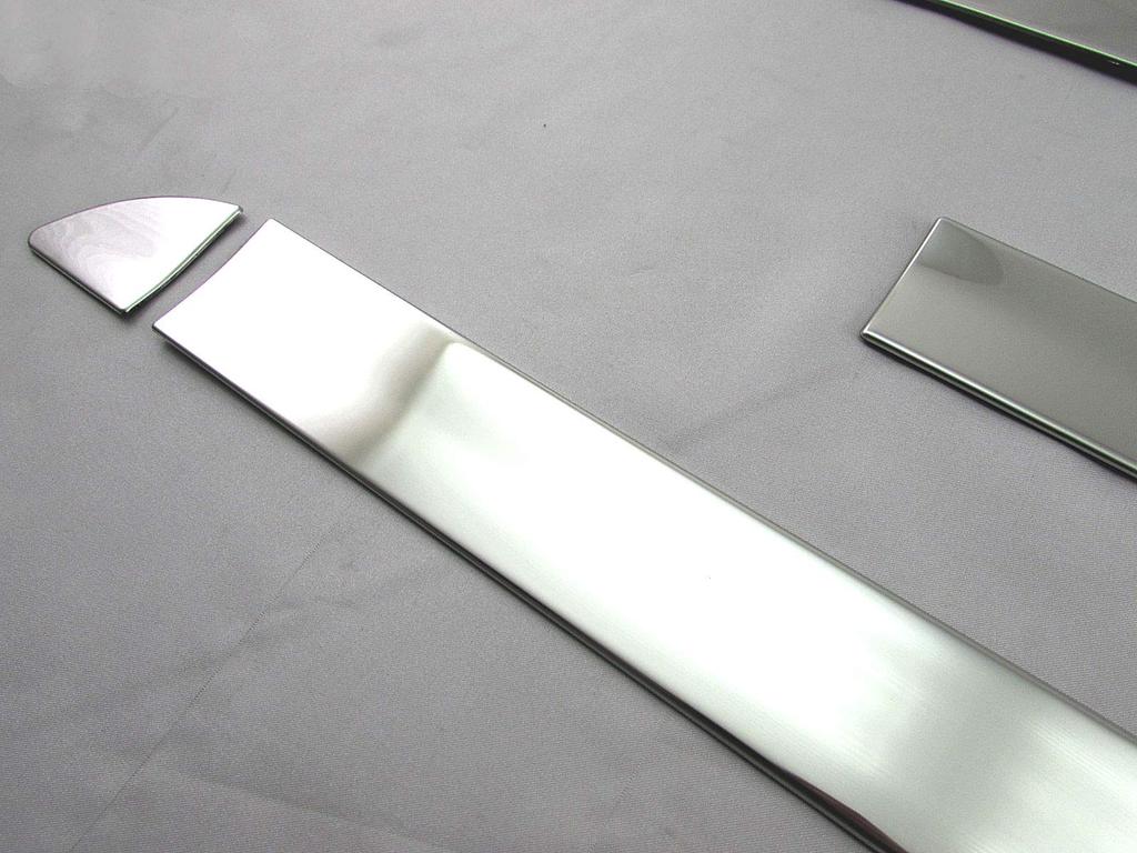 BRIGHTZ NV100 Clipper Rio DR17W Super Mirror Finish Stainless Steel Plated Side Door Molding 8PC DR17 DR R17 17 NV100 NV 100 V100 Clipper Rio Clipper