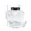 Water Container with Automatic Valve Transparent Square Lid