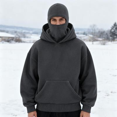Unisex Balaclava Bluza z kapturem Pulower Bluza z kapturem z maską narciarską Ciepła Wiatroodporna Bluza z kieszenią z przodu do biegania Sportów outdoorowych Street