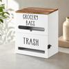 Wall-Mount Bag Storage Box Countertop Kitchen Paper Organizer Multi-Functional