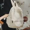 Schoolbag Washed canvas schoolbag Female junior high school student travel bag Lightweight simple backpack Male high school student backpack