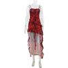 2025 Sommer Damen Sexy Print Spitze Sling Unregelmäßiges Slim Fit Schleppenkleid