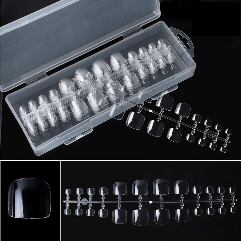 240Pcs Clear Acrylic Nail Tips French Fake Nail 500pcs UV Gel Manicure Fake Nails Half Cover False Nail