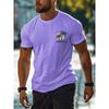 Summer Round Neck Coconut Tree Pattern 3D Print Colorful Top Fashionable Casual Short Sleeved Men's T-shirts
