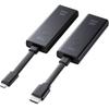 Sanwa Supply Wireless HDMI Extender, 4K/60Hz Compatible, USB Type-C Transmission, HDMI Output, Up To 15m Range, Transmitter and Receiver Set, VGA-EXWH