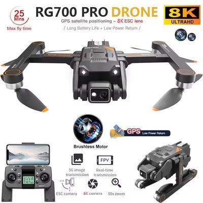Neue RG700PRO GPS-Drohne 8K Professionelle ESC HD Dual-Kamera 5G Wifi Hindernisvermeidung Bürstenloser Motor Faltbarer Quadcopter RC Entfernung 2KM