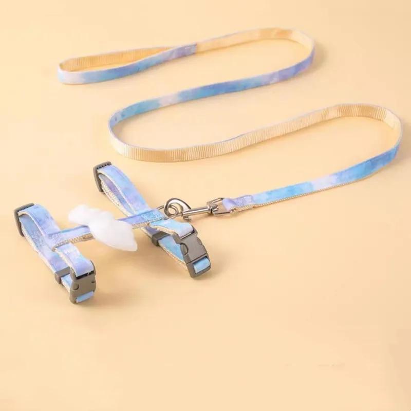 Adjustable Bunny Cat Dog Harness and Leash Set Walking Pet Harnesses for Small Animals Cats Rabbit Mascotas Accessories Supplies