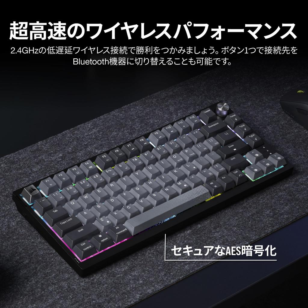 CORSAIR K65 PLUS Бездротова Ігрова 82 CORSAIR Червоні Лінійні Медіа Японська Клавіатура, 75% Клавіатура, Клавіші, Перемикачі, Гаряча Заміна, Колесо, Розкладка,