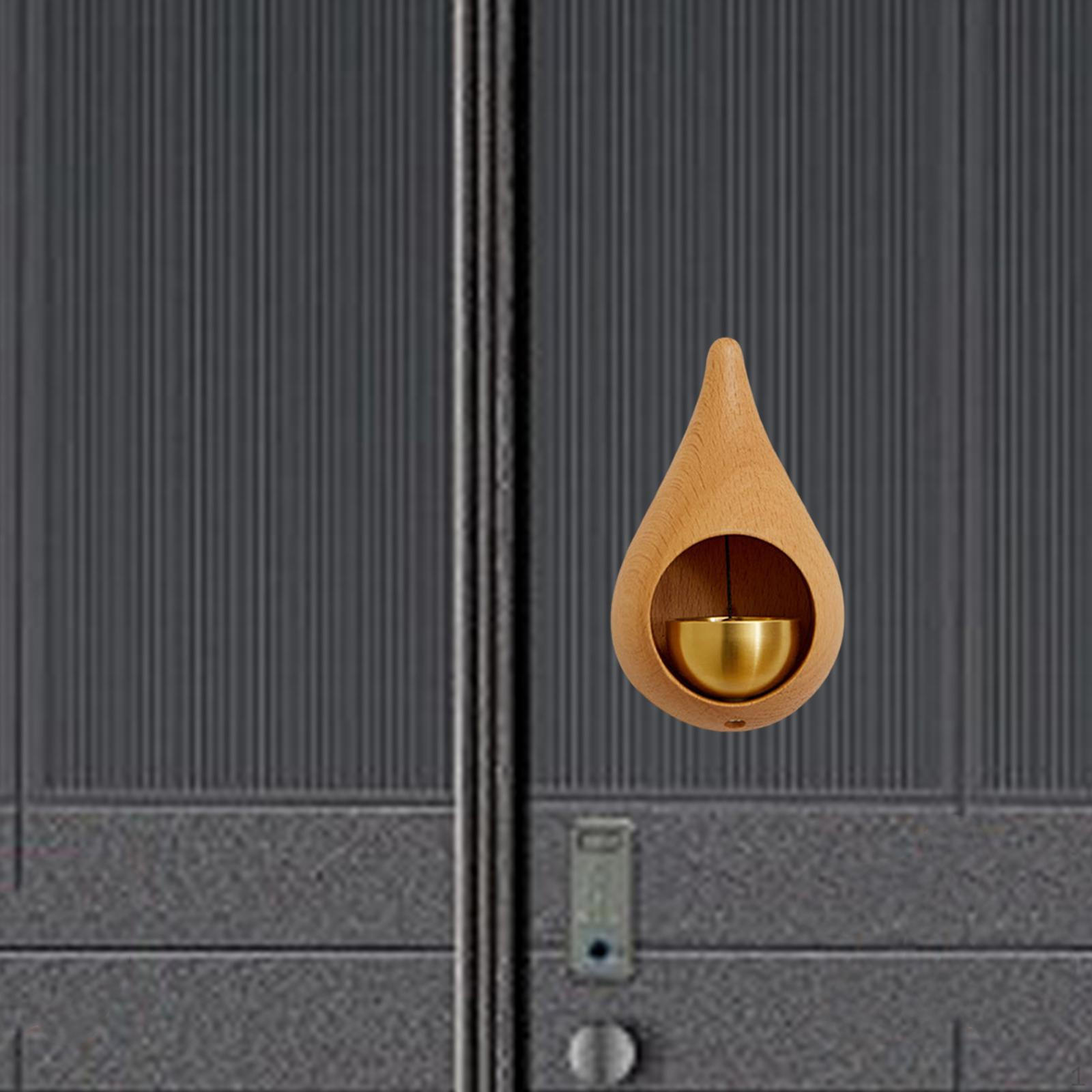 

Колокольчик для магазина, Маленькое подвесное украшение, Приветственный перезвон, Деревянный дверной колокольчик для входа в дом, светло-коричневого