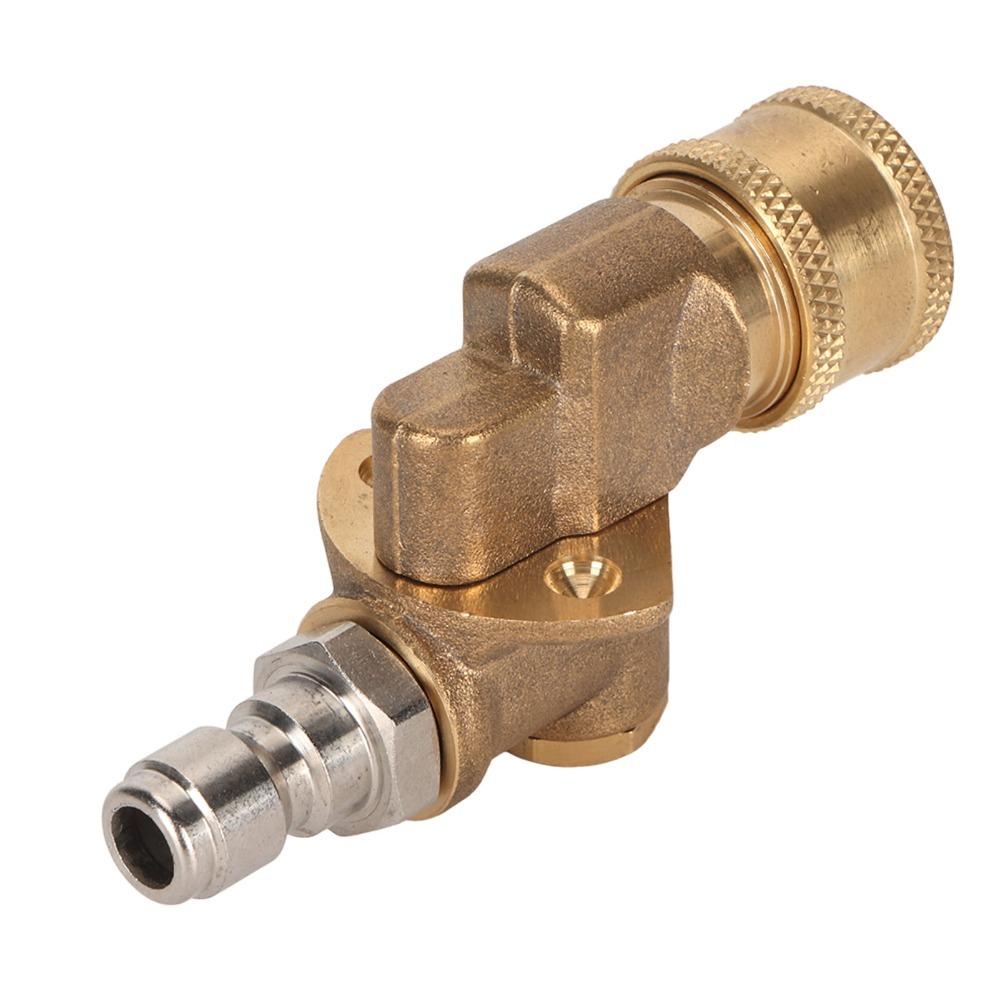 4500psi Pressure Washer Pivoting Coupler 1/4” Quick Connect 4500 PSI Pressure Washer Nozzle Adapter Adjustable