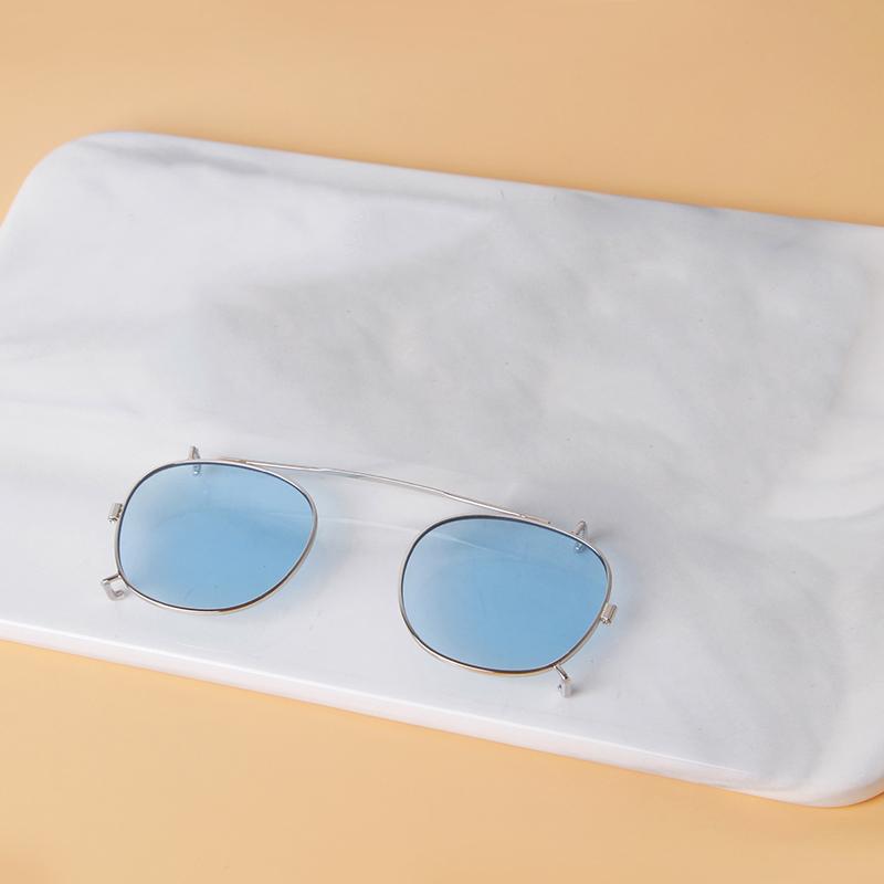 Vintage Rivet Tortoise Small Round Blue Light Glasses Men Women Classic Clip on Sunglasses PS22713