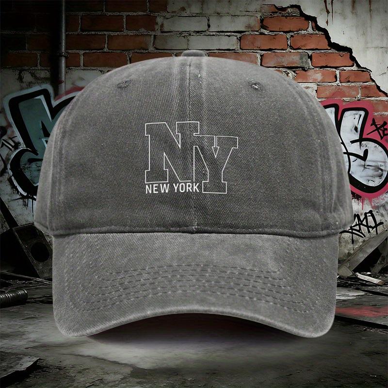 Pc Adjustable Denim Baseball Cap About NY NEW YORK Lightweight Printed WomenS Hat New York MenS Trendy Hat Ideal Gift