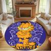 Garfield Print Round Rug, Washable Floor Carpet, For Entryway Dorm Laundry Room Office Study, Home Decor Birthday Christmas Gift