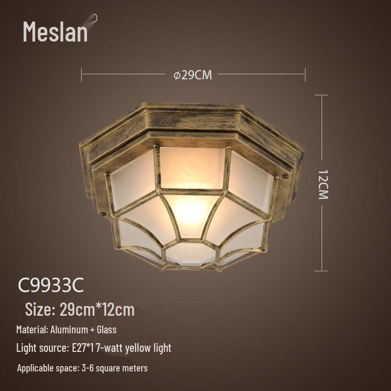 American Retro Industrial Ceiling Light for Bedroom, Dining Room, Balcony, Corridor, Aisle, and Entrance