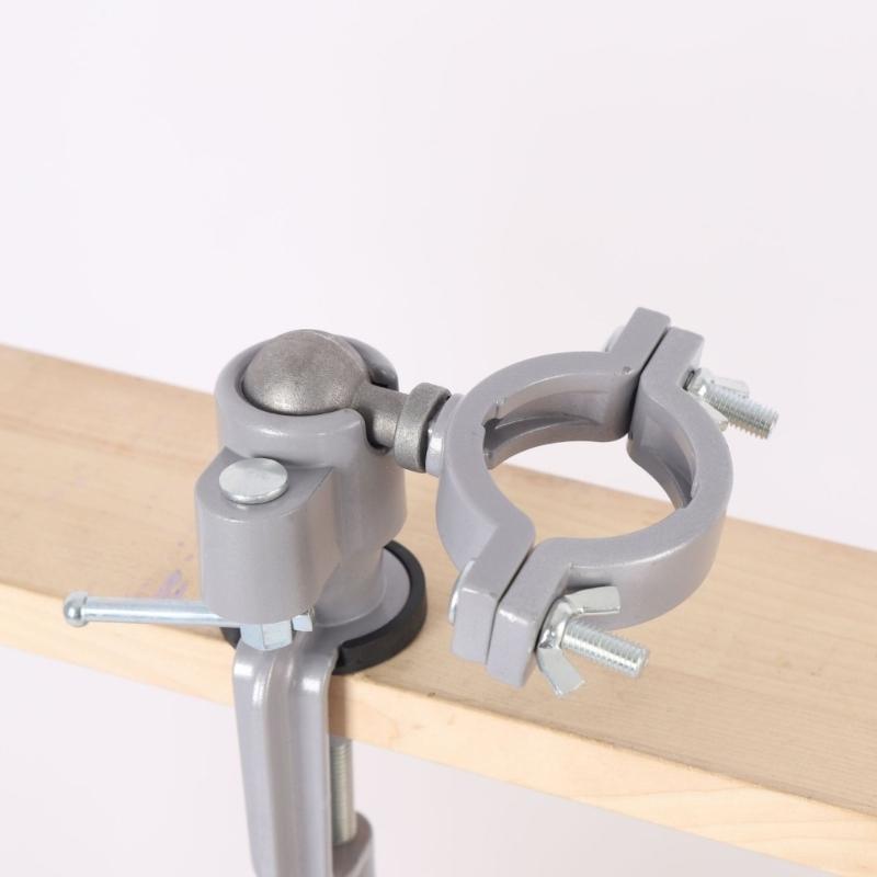 Drehbarer Mehrpositions-Schraubstock mit Bohrerhaltern, Hochleistungs-Stahlklemme für Holz-, Metallbearbeitungs-DIY-Projekte