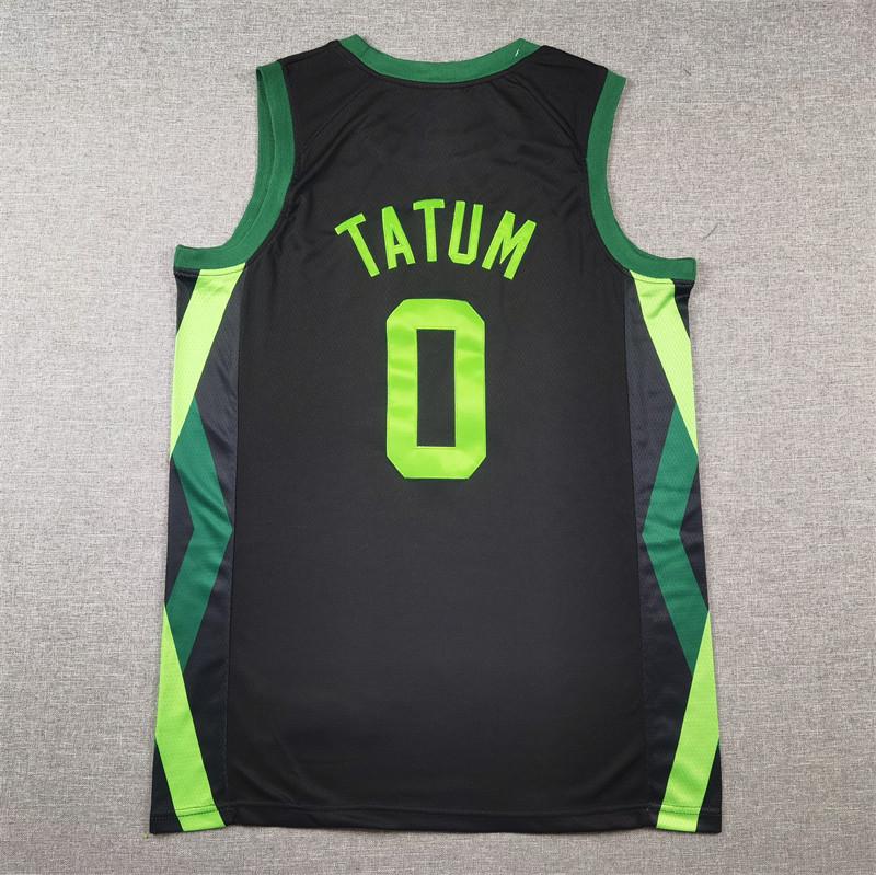 2025 Celtics #0 Tatum Black Embroidered Basketball Jersey for Adults