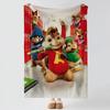 cartoon A-Alvin And The Chipmunks-s Throw Thick Comfort Flannel Quilt, Multi-scene Use Indoor Outdoor Daily Nap