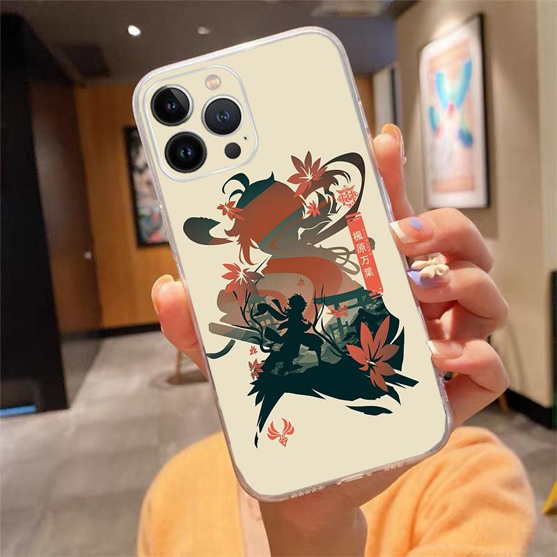Phone Case For iphone 17 Pro Max Air 16 15 14 13 Pro Max 15 16 Pro 15Plus Anime Genshin Impact