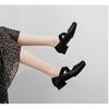[Zhike] Grape mother has the same style as Miss Druna's dark cross-strap square head shallow mouth ballet shoes.