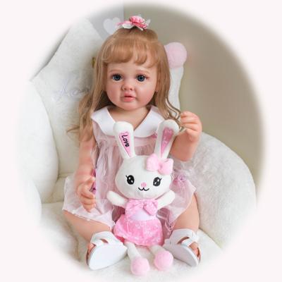 Muñeca de simulación de cuerpo de vinilo completo de 55 cm, Betty Real, hecha a mano, exquisitas muñecas Reborn pintadas para niñas, regalo de cumpleaños para niños, muñeca Playmate de baño