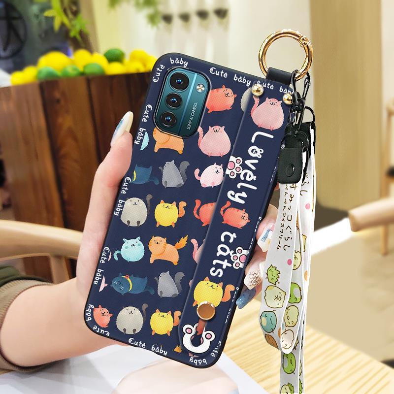 Phone Holder Shockproof Phone Case For Nokia G11/G21 Cartoon Lanyard Protective Waterproof Back Cover Fashion Design