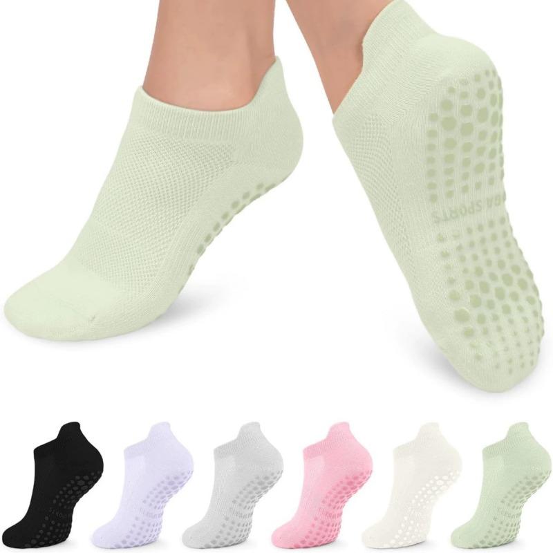 Damen Frühling und Sommer Yoga Fitness Pilates Silikon Rutschfest Knochenlos Mesh Sport Kurze Tube Baumwollsocken